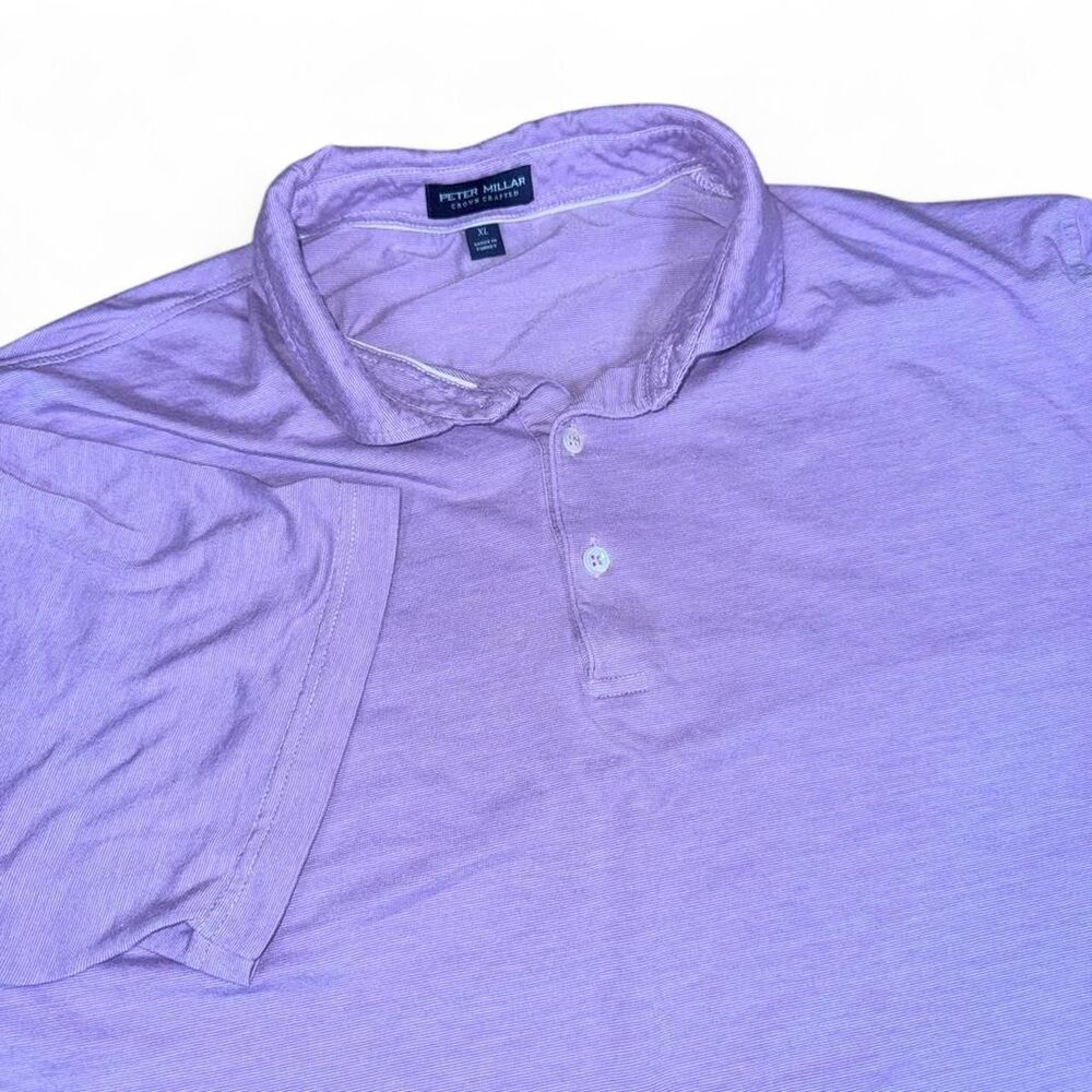 Peter Millar Crown Crafted Excursionist Flex Polo Shirt Lavender Men's XL